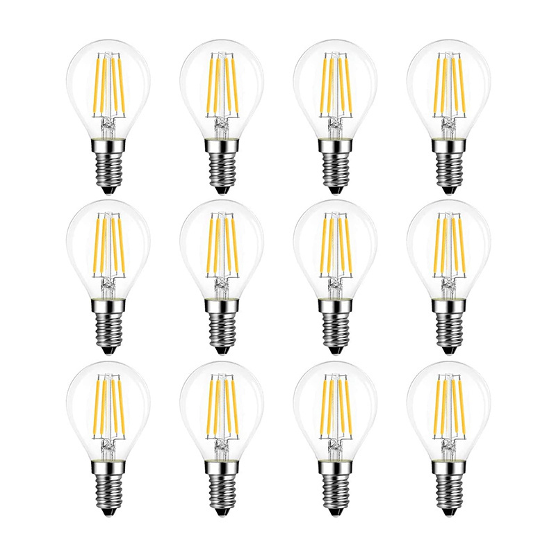 6W LED Bulbs P45 Teardrop Shape 2700K AC 220-240V E14 Filament Filament Lamp Globe