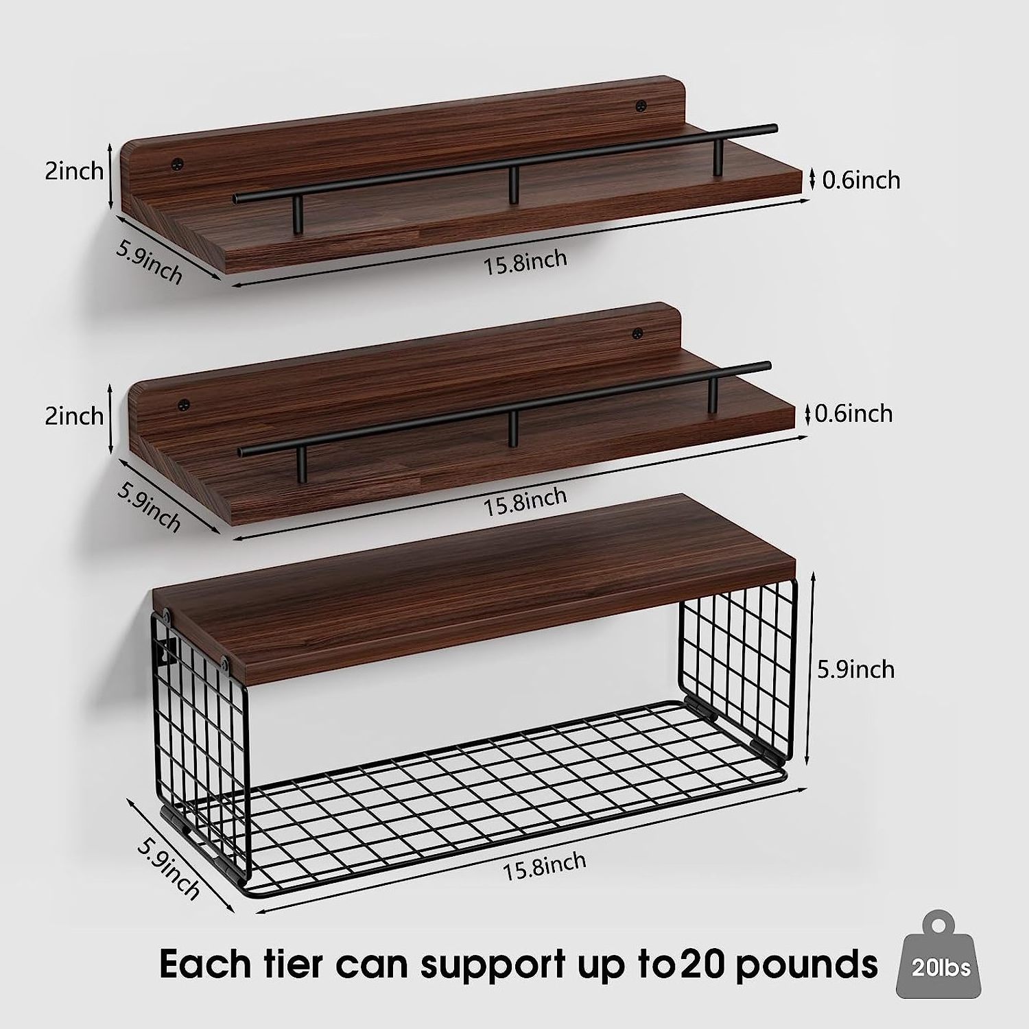 Shelf with steel wire storage basket wall mounted bathroom rack suitable for bathroom decoration bedroom living room kitchen