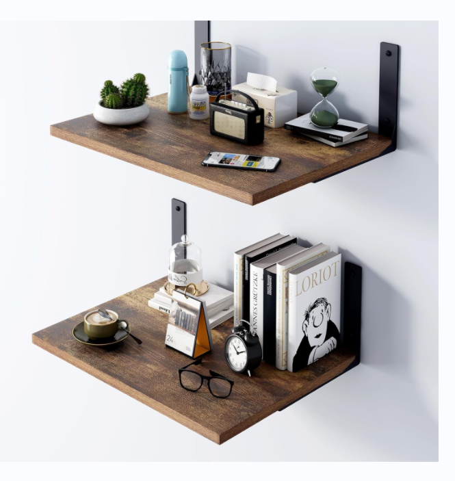 Modern Hanging Bookshelf Storage Floating Shelves Wall Display Wall Mounted Shelves Shelf for Living Room Bedroom Kitchen Office