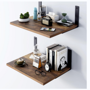 Modern Hanging Bookshelf Storage Floating Shelves Wall Display Wall Mounted Shelves Shelf for Living Room Bedroom Kitchen Office