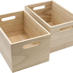 Hot Sale Unfinished Pine Wooden Storage Boxes for Food Pantry Crafts Cabinet-Cross-Themed Design