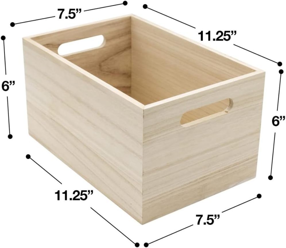 Hot Sale Unfinished Pine Wooden Storage Boxes for Food Pantry Crafts Cabinet-Cross-Themed Design