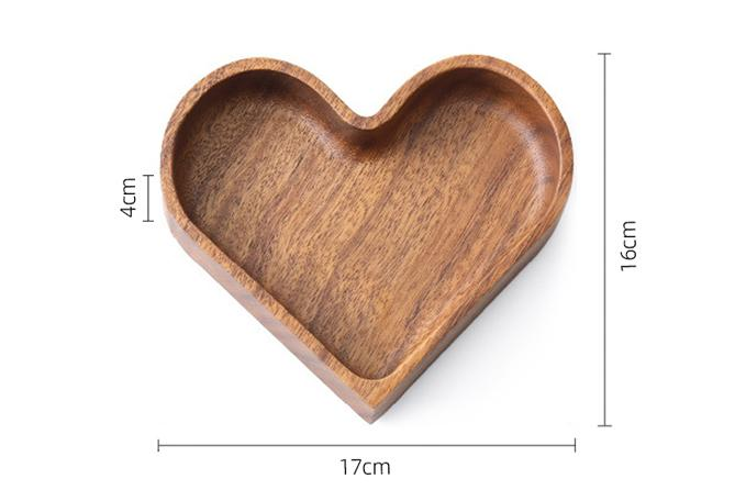 Irregular wooden Plate / Tray Heart shape Wood Serving Tray High Quality Wooden Tray