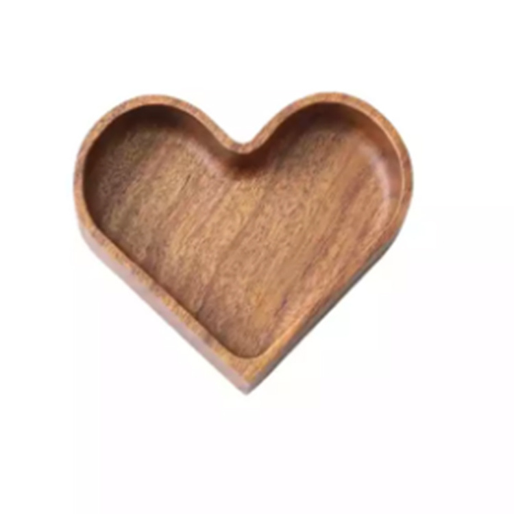 Irregular wooden Plate / Tray Heart shape Wood Serving Tray High Quality Wooden Tray