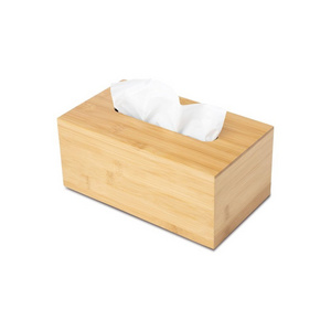 Modern simple and durable wooden tissue box easy to supplement with high-quality bamboo tissue box cover rectangular shape