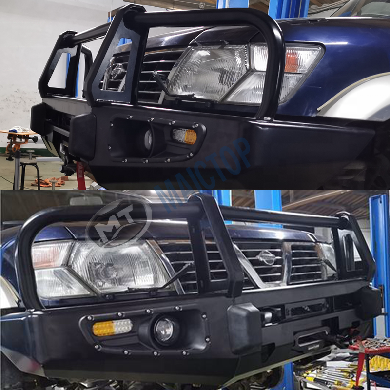 MAICTOP car accesorios front bumper y61 bullbar bull bar for nissan nisan patrol y61 4x4