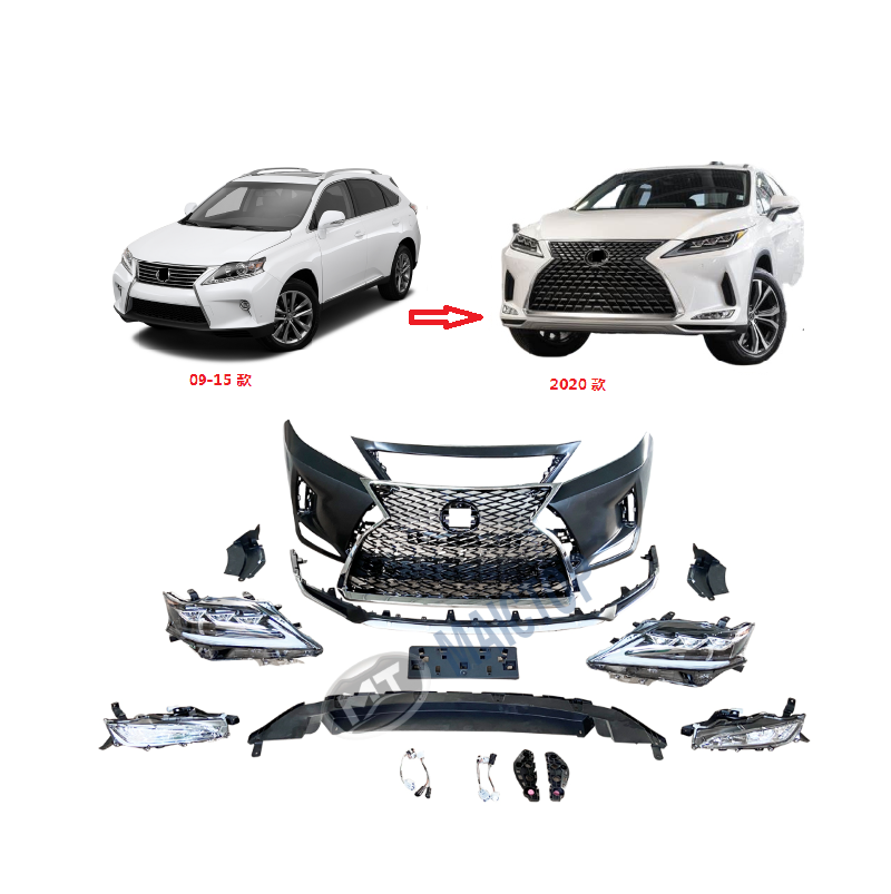 Maictop car accessories bumper grill headlight facelift body kits for RX RX350 2008-2015 upgrade to 2020