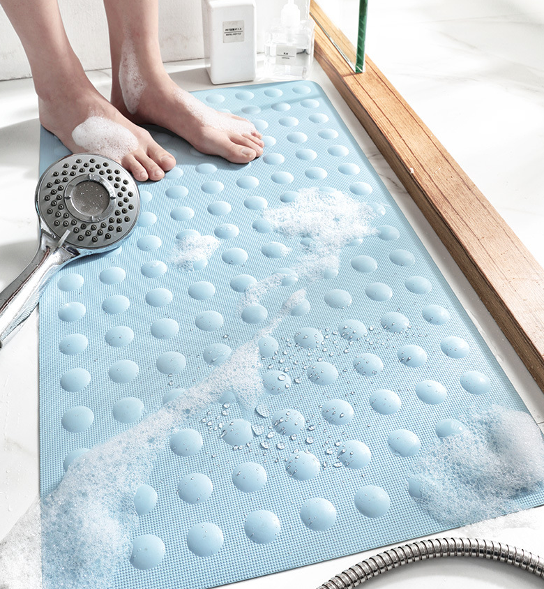 Anti-slip Rubber Bath Mat Waterproof Shower Mat Non Slip Bathroom Mat With Strong Suction