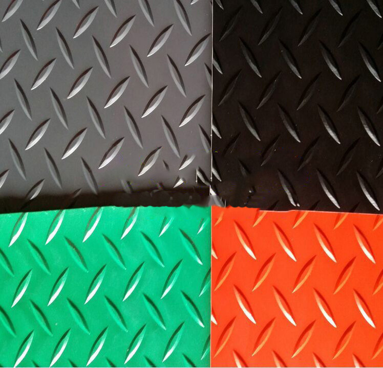 Coin Pattern Anti Slip Rubber Garage Flooring Roll / Rubber Outdoor Mat Price