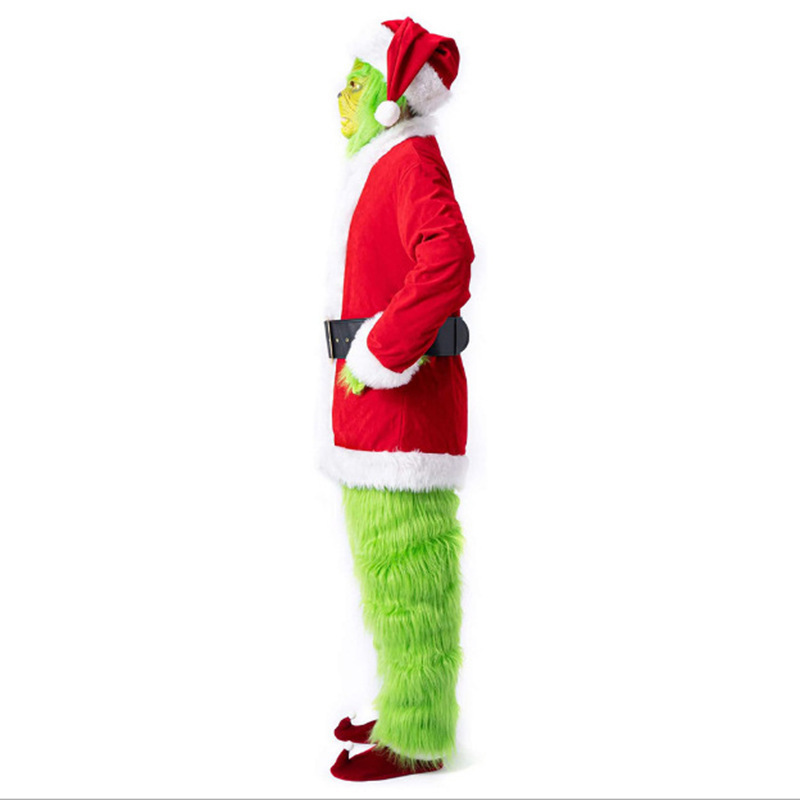 2023 Wholesale Adult Male Christmas Costume Halloween Set Green Christmas Party Costume Set christmas costume