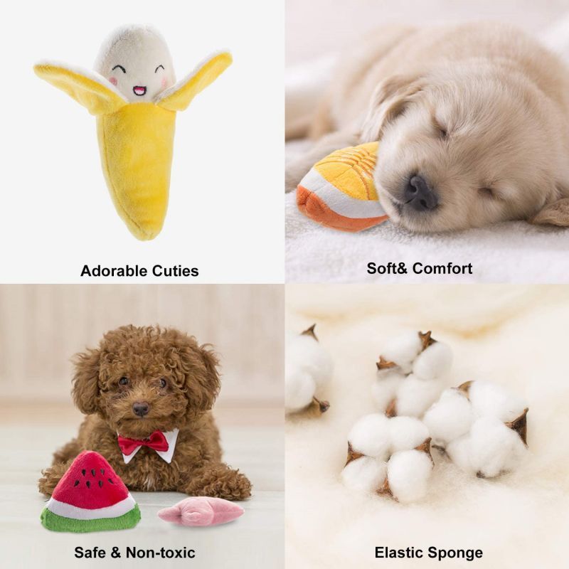 Manufacturer Wholesale Custom Stuffed Pet Squeak Toys Cute Puppy Dog Plush Toys Set Bulk Dog Squeaky Toy for Pet