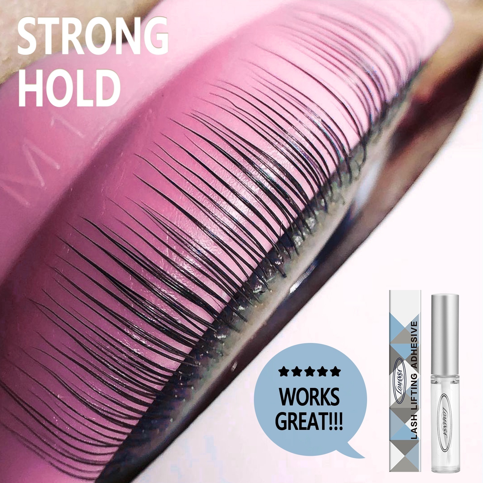 Wholesale Lomansa Strong lash lifting 7ml White or clear waterbased false strip Latex Free Vegan eyelash perm glue for eyelashes