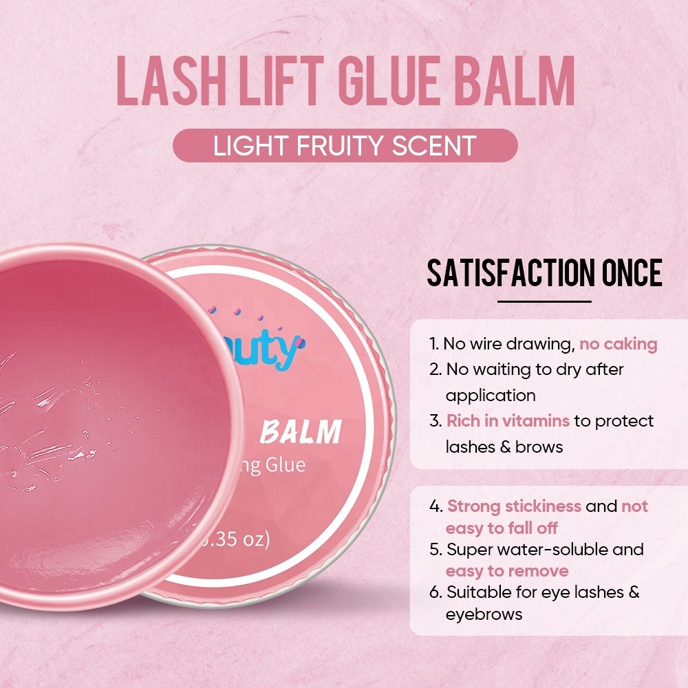 Fruit Odor Lash Lift Balm Kit Super Hold Glue Adhesive Vegan in Wholesale Price with Private Label for Salon Eyebrow Eyelash Use