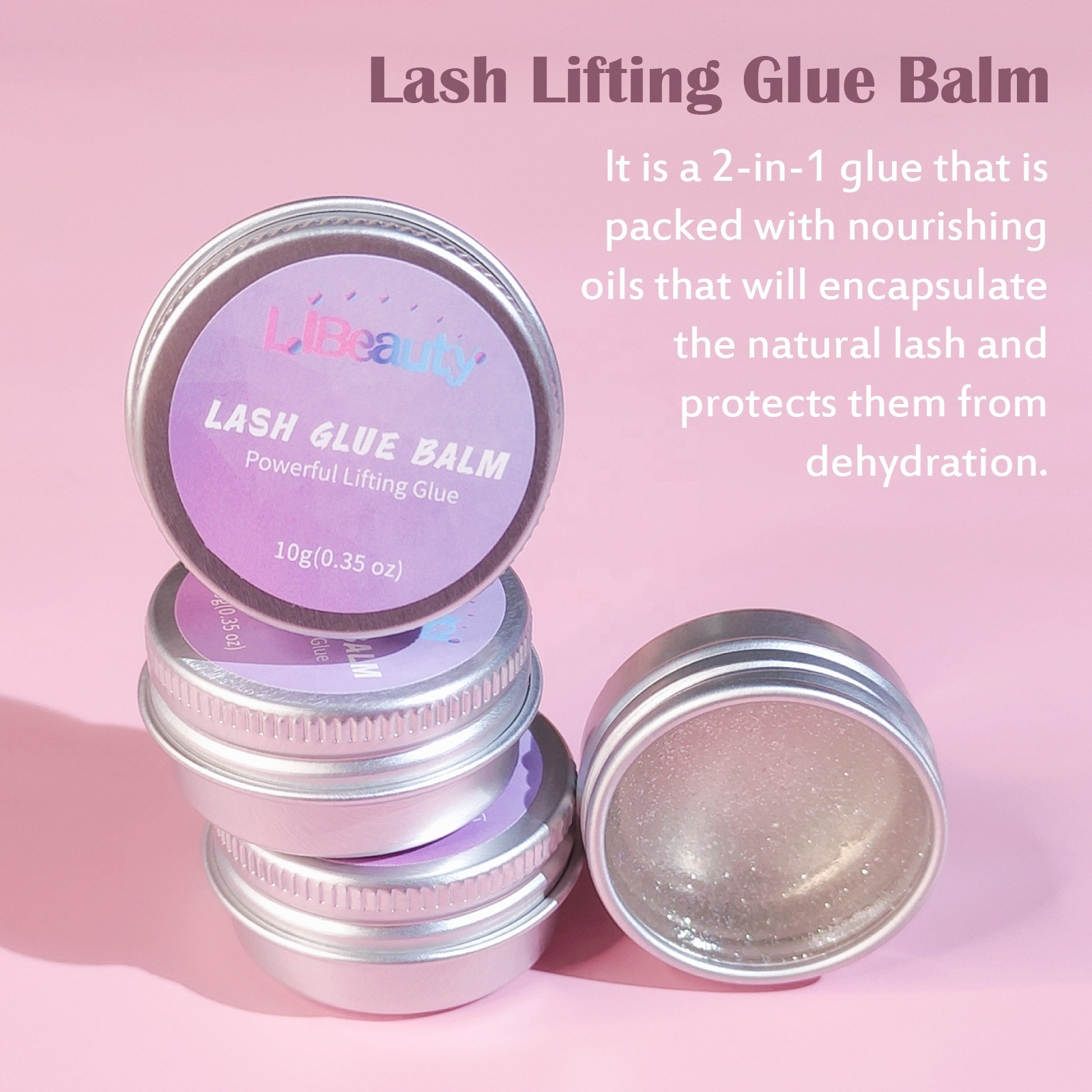 Vegan Lash Lift Glue Blam 2 in 1 for Brow Lamimnation Strong Lash Lift Perm Adhesive Fruity Odor Glue Balm Lifting Customized