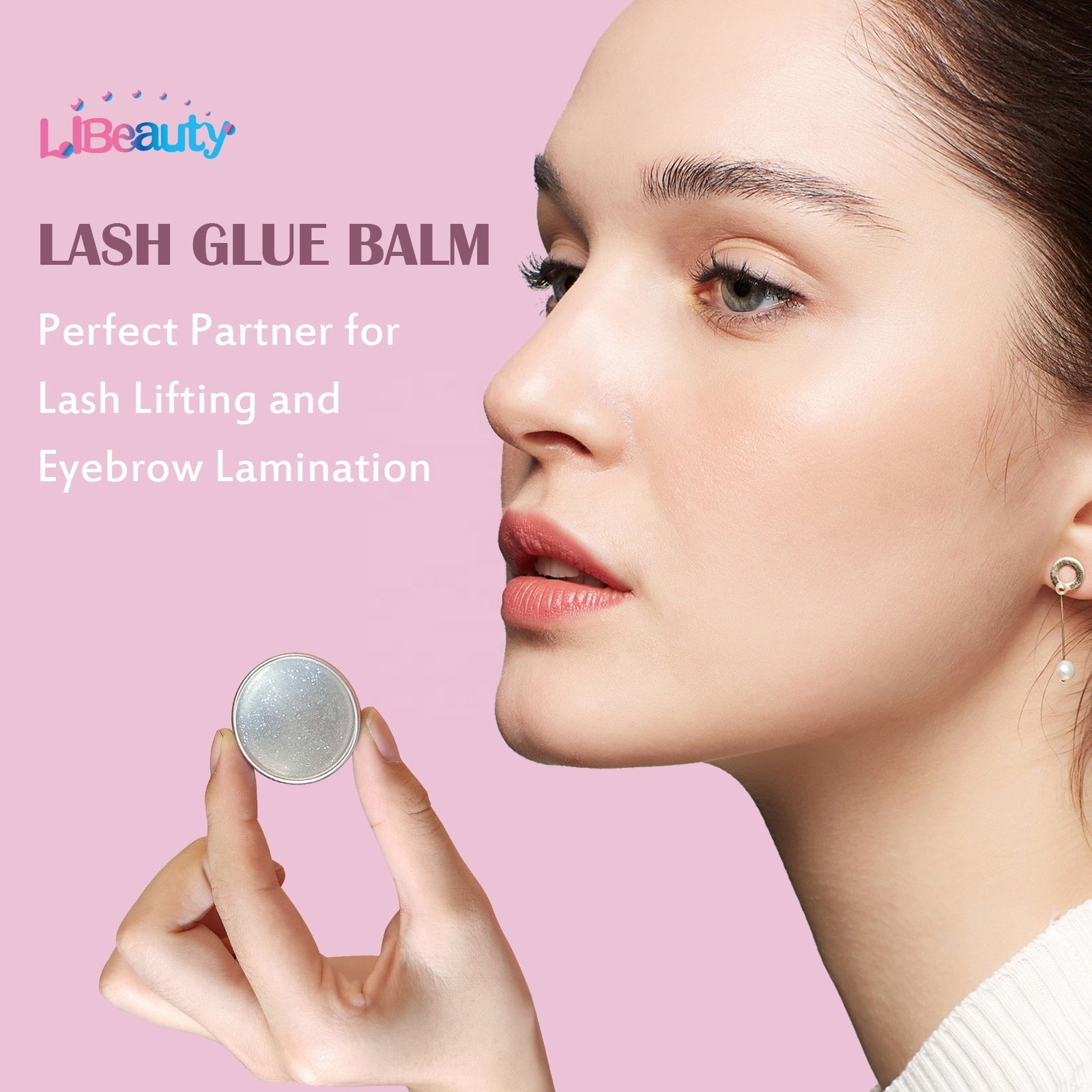 Vegan Lash Lift Glue Blam 2 in 1 for Brow Lamimnation Strong Lash Lift Perm Adhesive Fruity Odor Glue Balm Lifting Customized