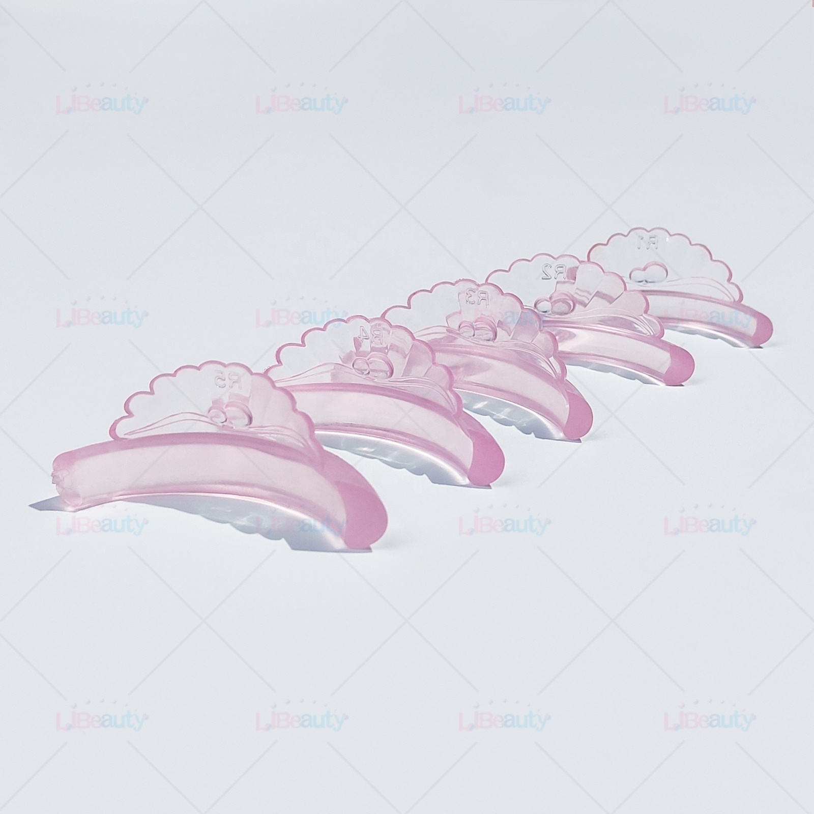 5 Sizes Eyelash rods Semi transparent Lash lift pads New silicone Eyelash lifting rods Seashell Lash lift shield with logo