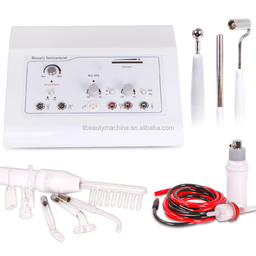 4in1 Multi-Function High Frequency Galvanic Vacuum Spray Facial Beauty Machine