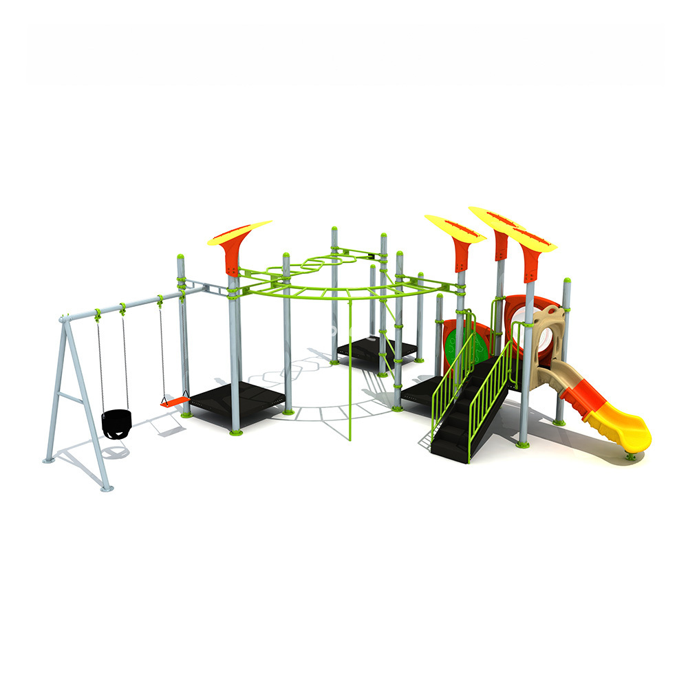 China Playground Kids Park Manufacturer Slide and Swing Child Kindergarten School Outdoor Sports Climbing Plastic Playground Set