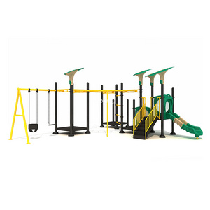 China Playground Kids Park Manufacturer Slide and Swing Child Kindergarten School Outdoor Sports Climbing Plastic Playground Set