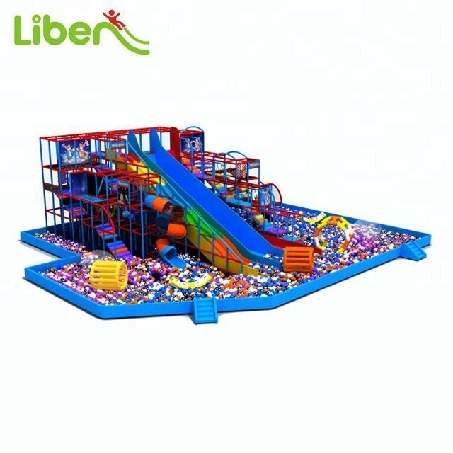 Huge Ball Pit Children Indoor Playground Kids Indoor Soft Padded Playground with Drop Slide