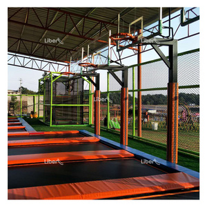 Resort Place Large Trampoline Kids Park Outdoor, Wholesale Outdoor Adult Trampoline Park with Tent