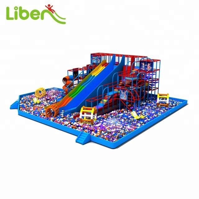 Huge Ball Pit Children Indoor Playground Kids Indoor Soft Padded Playground with Drop Slide