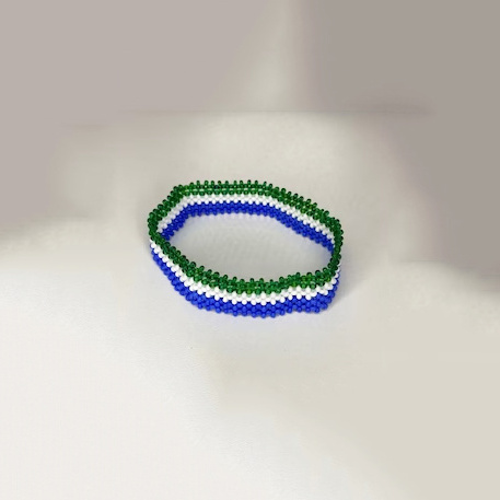 Nigeria Ghana Gambia Congo Senegal Guinea Bissau Sierra Leone Ivory Coast Mali Guinea Cape Verde Flag Beaded Bracelet