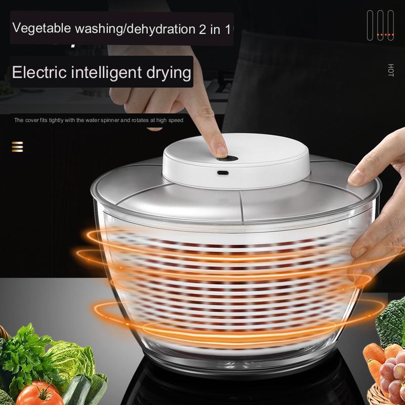 Electric quick cleaning dryer dry and wet separation drain salad dehydrator fruits and vegetables dehydrator machine