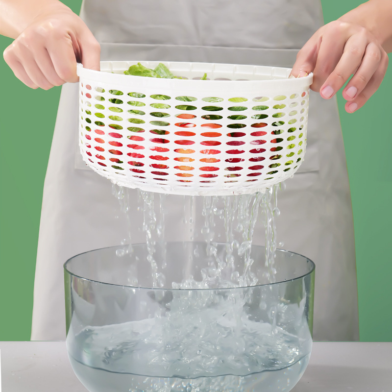 Plastic Electric Salad Spinner Slicer Fruit Vegetable Washer And Dryer Larger Kitchen Vegetable Spinner