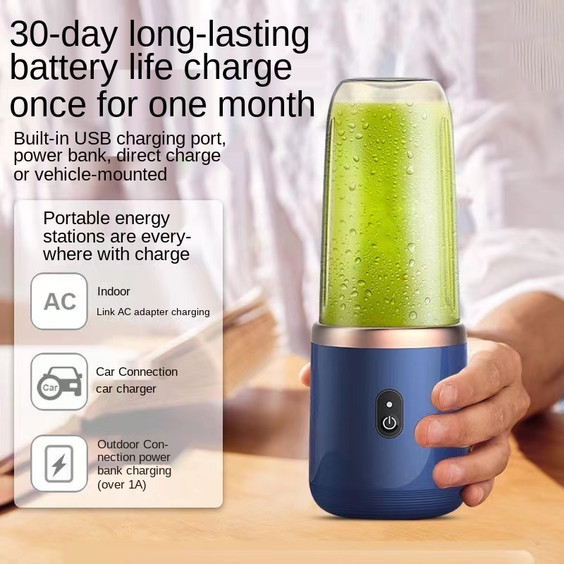 Portable Juicer Blender Electric 6 Blades Juicer Cup Household commercial Food-grade USB Charging blenders and juicers