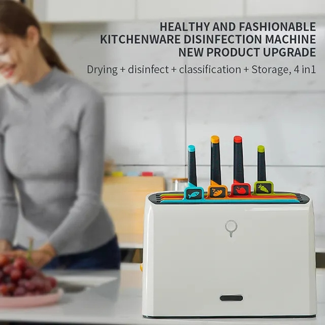 Household Smart kitchen tools Knife cutting board Sterilizer Drying Holder with Disinfection smart cutting board and knife set