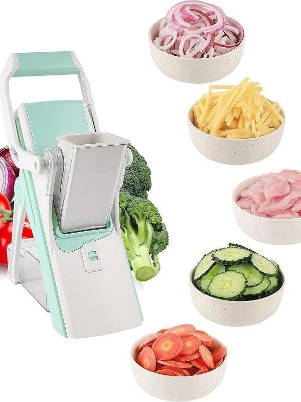 hot sale 5 in 1 Manual Vegetable Cutter Slicer  Adjustable Thickness Potato Slicer Peeler Multi Mandolin Potato Slicer C