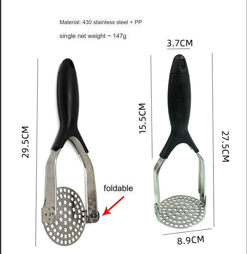 Kitchen Tools Accessories steel potato masher Foldable Multifunctional Stainless Steel Hand Press Potato Masher