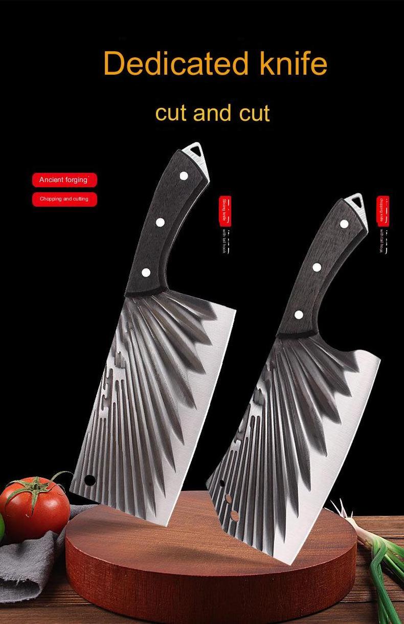 wholesale forged kitchen knife new twill chopping knife kitchen household meat slicer chopping bone knife with wood handle