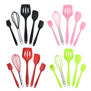 5 Pcs Silicone Kitchen Utensils Set  Nonstick Kitchen Tools Set Kitchenware Cookware Cooking Kitchen Accessories Tools Set