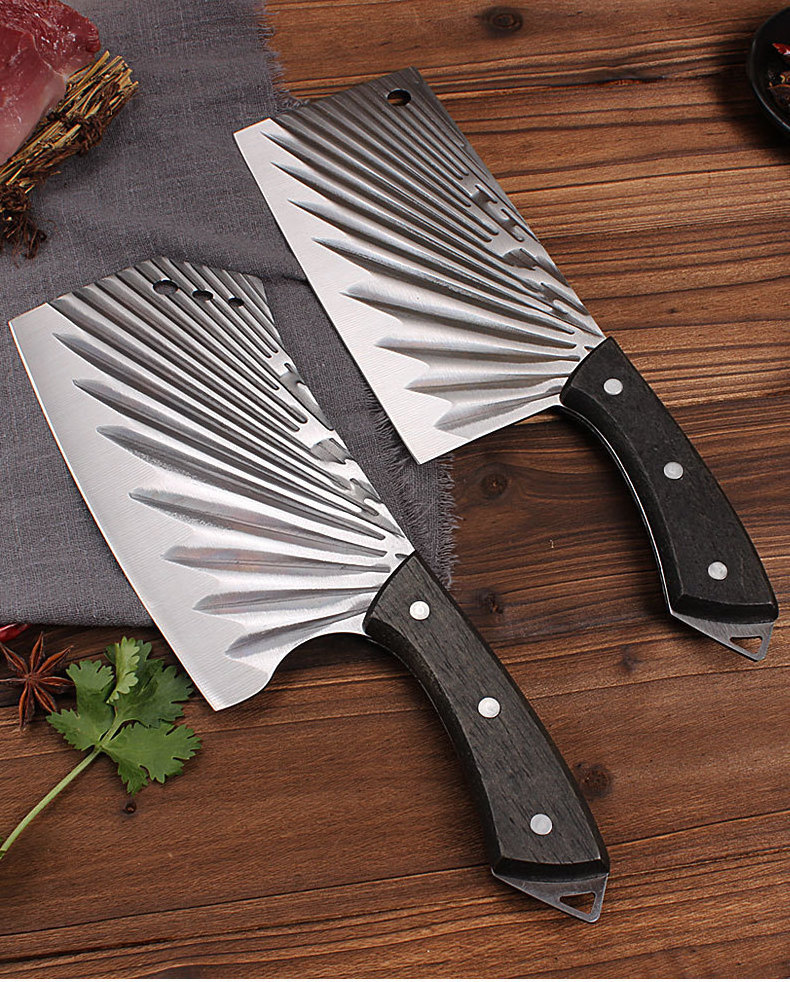 wholesale forged kitchen knife new twill chopping knife kitchen household meat slicer chopping bone knife with wood handle