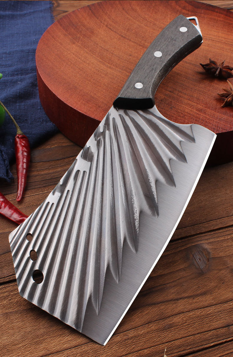 wholesale forged kitchen knife new twill chopping knife kitchen household meat slicer chopping bone knife with wood handle