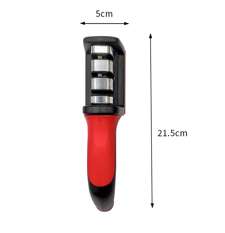 manufacturer 3 in 1 manual knife Sharpening kitchen accessories Manual Stainless Steel 3 Stage kitchen Handheld knife sharpener