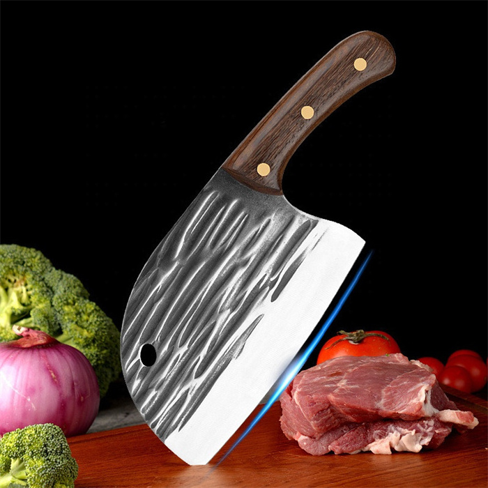 Factory Supply Sharp Forged Stainless Steel Cleaver Chopper Butcher Bone Kitchen Chef Knife