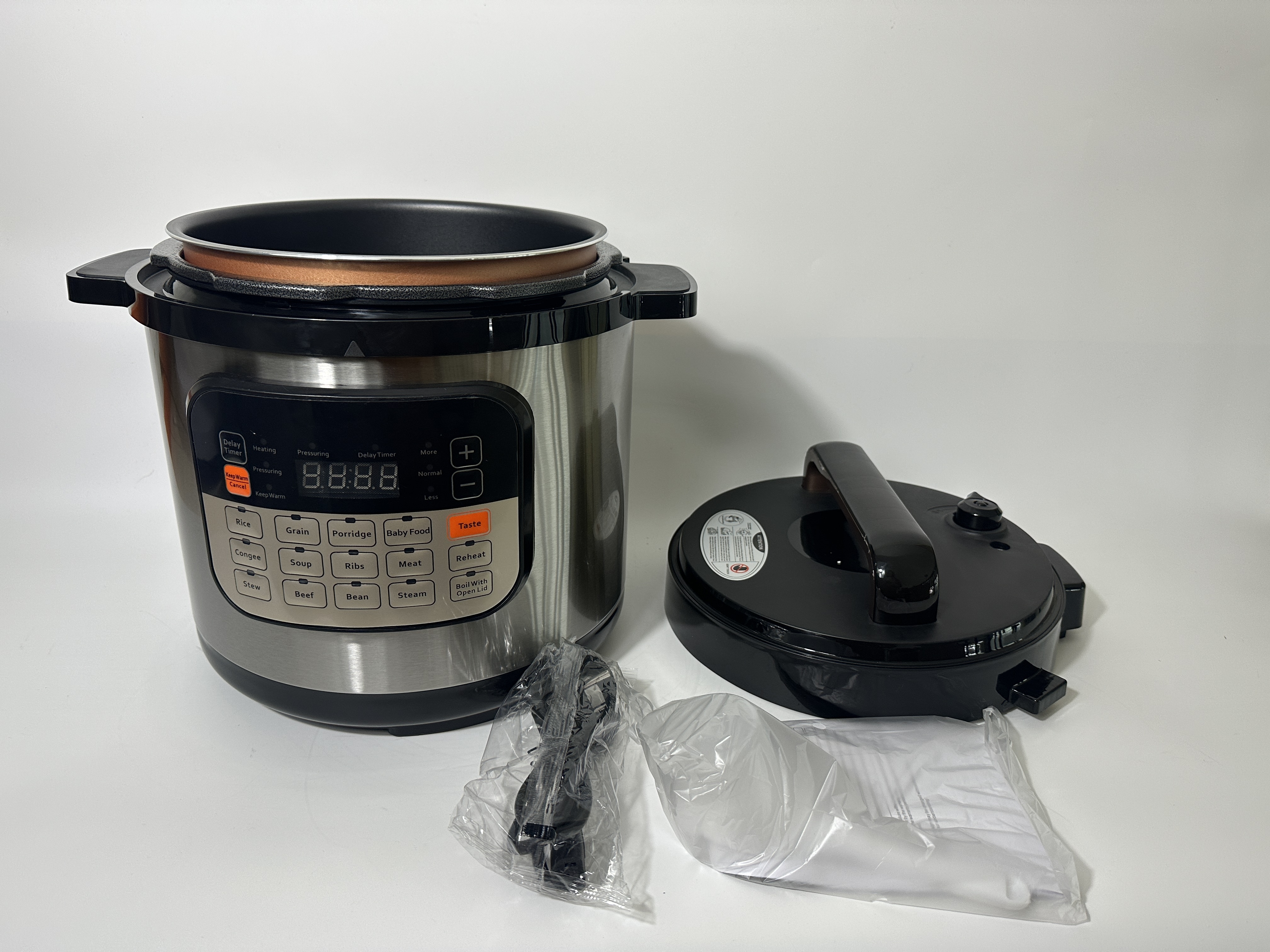 aluminum pressure cooker 304 stainless steel Three-ply Steel Mini Explosion-Proof Pressure Cooker