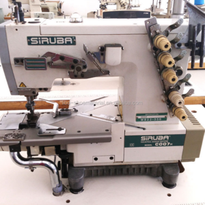 Used Industrial Siruba C007 Mechanical Cylinder Bed Arm Interlock Sewing Machine