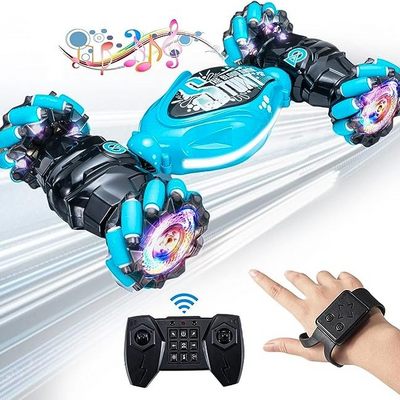 Remote Control Car with Lights and Music RC Toy 360 Degree Rotation Twist Car Gesture Sensing RC Stunt Car Carro De Juguete