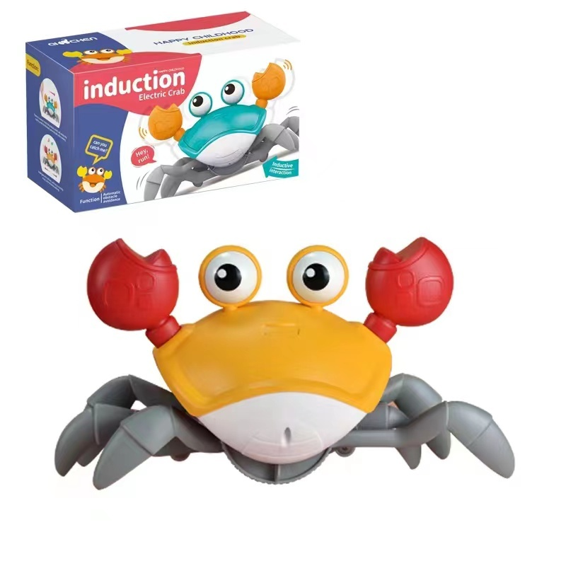 Crawling Crab Tummy Time Baby Toys Sensing Interactive Walking Dancing Toy with Music Sounds & Lights Infant Fun Birthday Gift