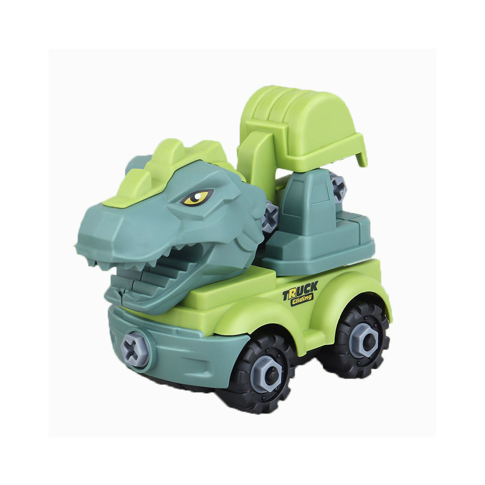 DIY disassembly dinosaur 4 in 1 engineering vehicle dinosaur car toy set screw nut assembly Kids toys