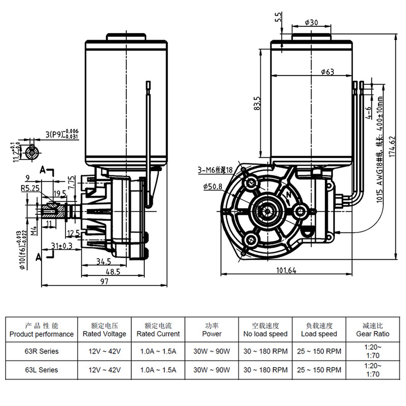 High Quality 24V 12V DC Motor with electromagnetic brake Wheel Chair 75rpm 120rpm 160rpm 24v 250w wheelchair motor