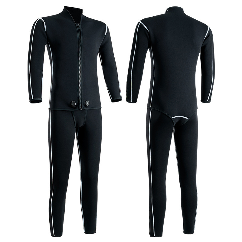 Custom Sperifishing 3 5MM Neoprene Wetsuit Men With Front Zipper Scuba Diving Suit For Surfing Scuba Diving Snorkeling Fishing