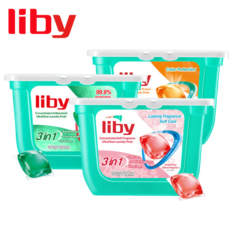 Liby Grepower Light scented Long lasting scent Detergent Capsules Washing Pods Laundry Detergente en polvo Soap Gel Ball Beads