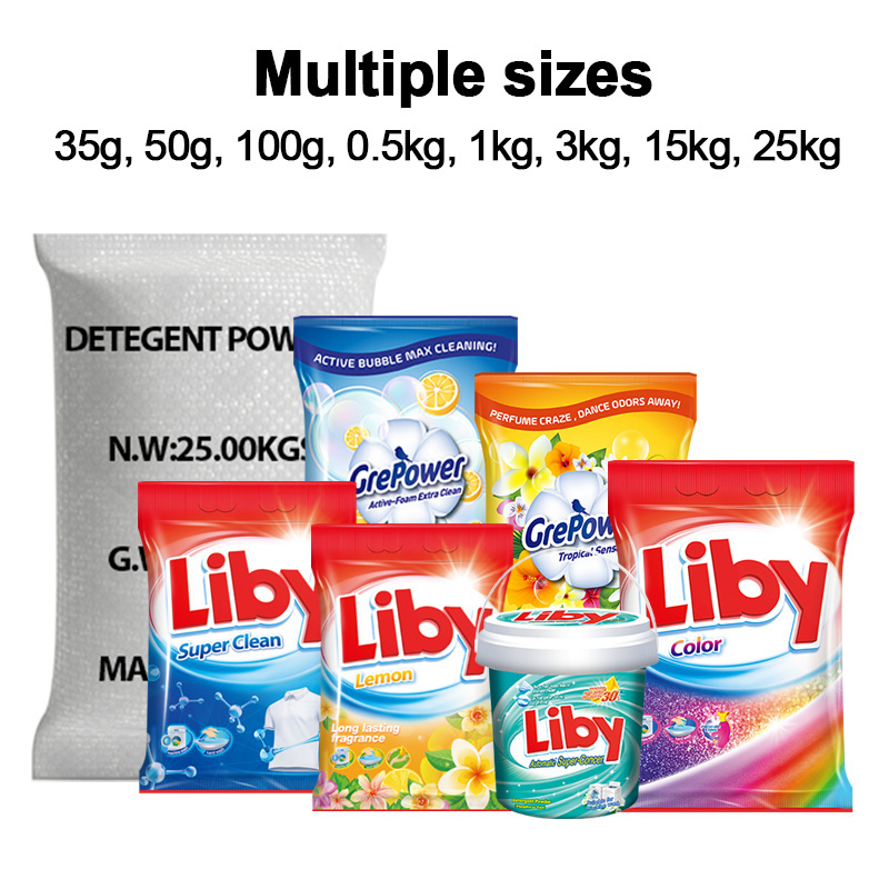 liby grepower detergent washing powder 1 kg laundry detergent manufacturer OEM ODM detergent en polvo