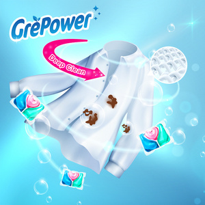 Liby Grepower laundry beads detergent pods gel scent booster capsule container soap washing pods 3in1 oem