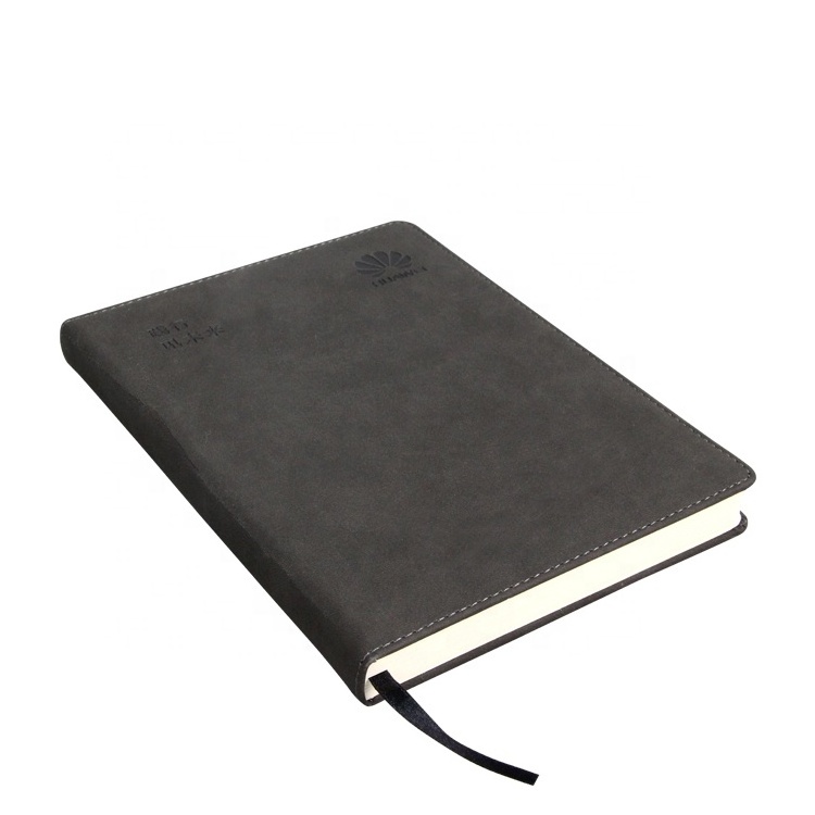 Manufacturer genuine leather notebook journal with high quality plush notebooks suede